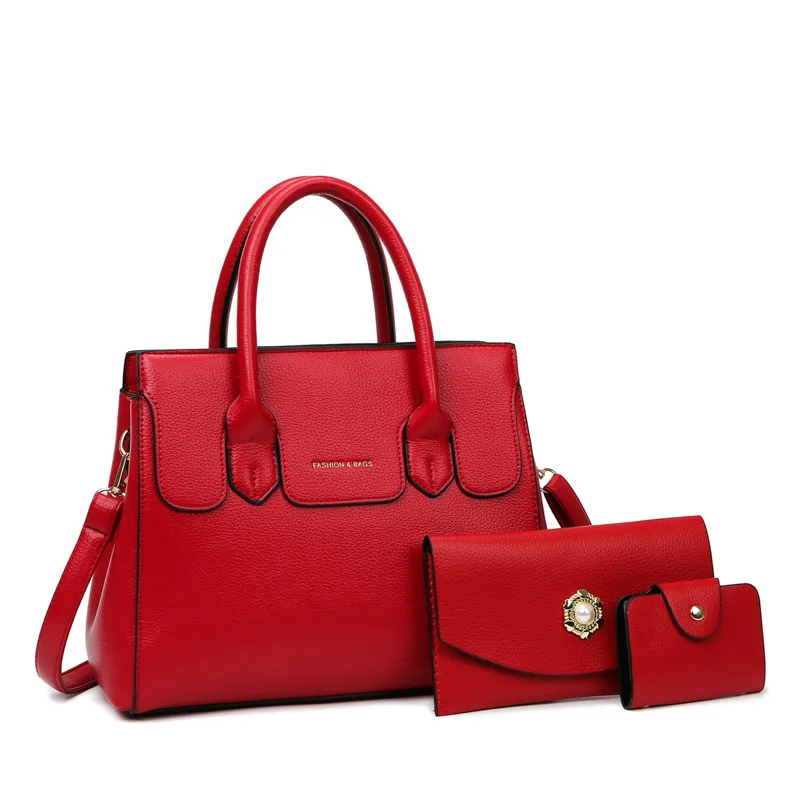 2023 New Business Commuter Three Piece Set Women's Bag Single Shoulder Crossbody Large Capacity Handbag Women's Fashion Shopping