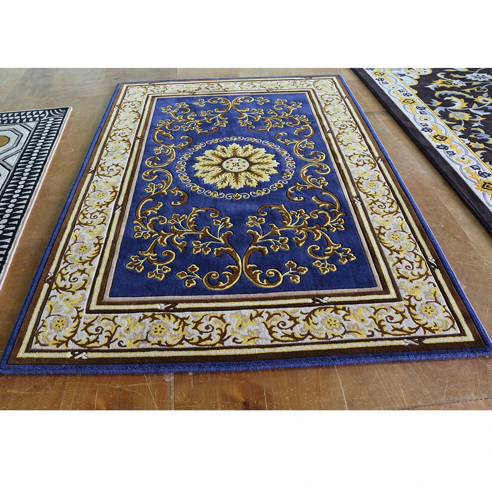 

Dark Blue Handmade Luxury Hotel Or Alhambresque Palace Classical Carpet