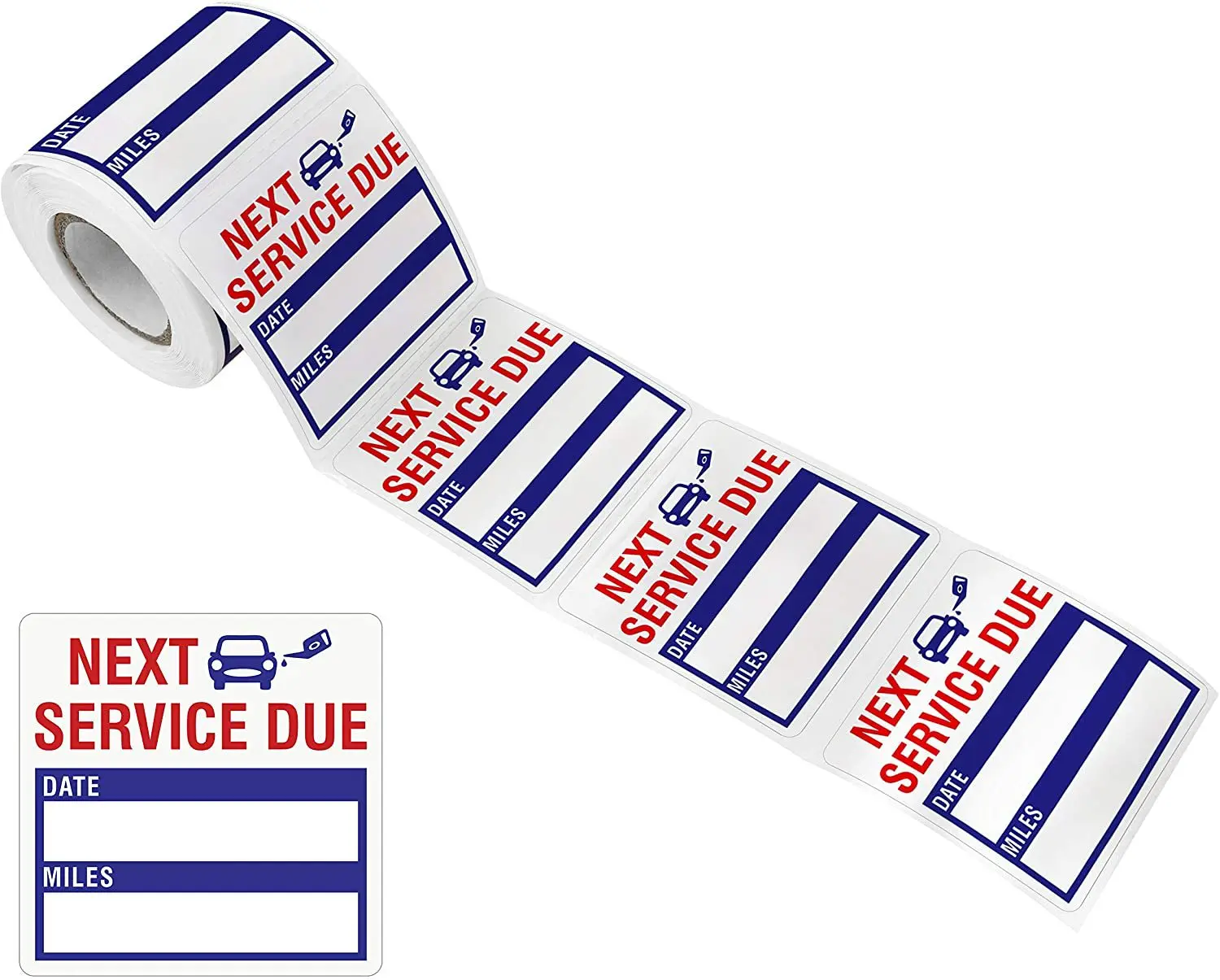 150 Pcs Oil Change Auto Maintenance Service Due Reminder Stickers Labels in Roll