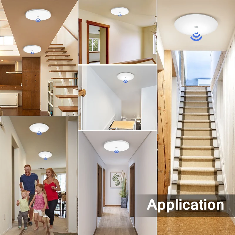 LED Ceiling Lamp PIR Motion Sensor 9/13/18/34/36W 110V/220V For Home Room Hallway Kitchen Lighting Fixture