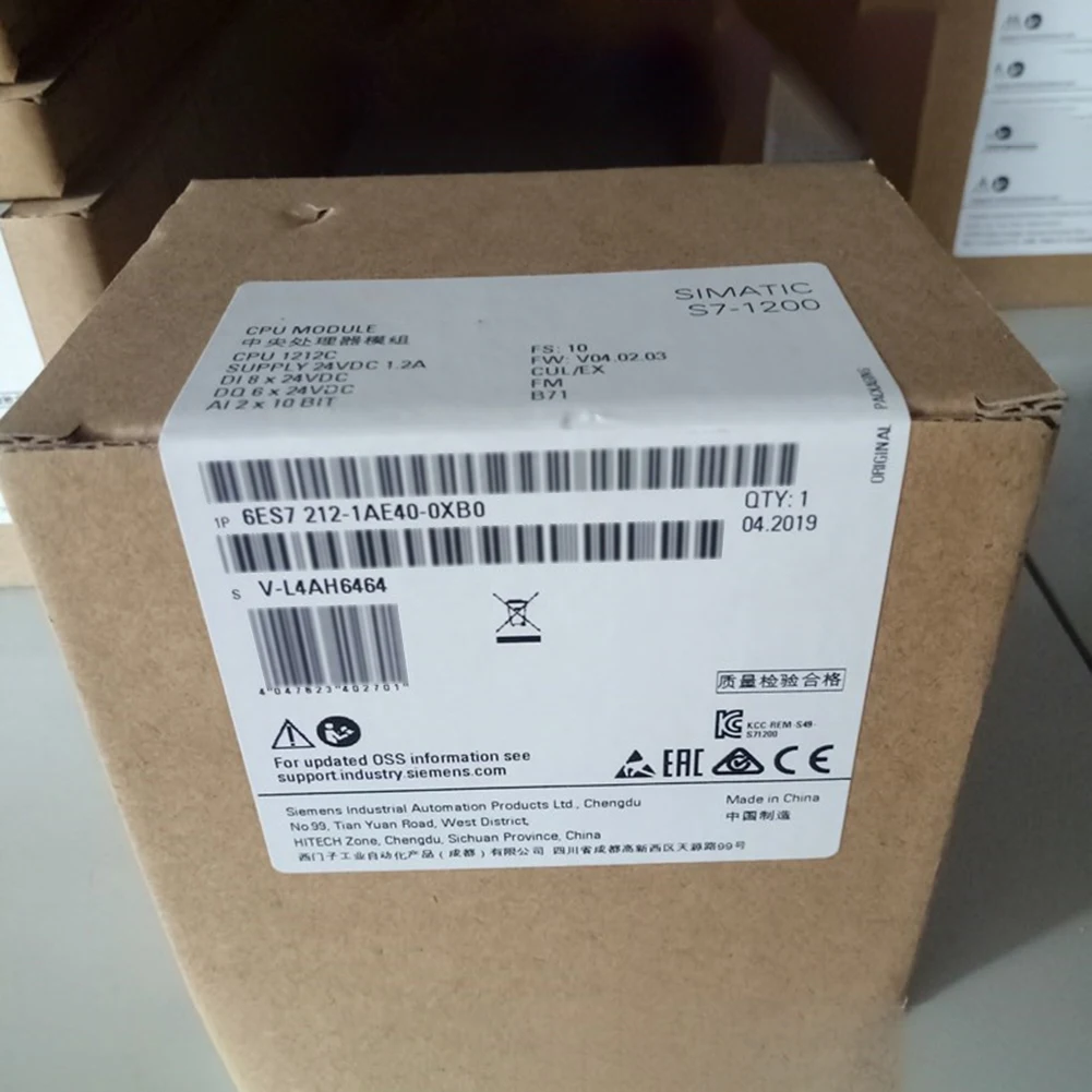 Nuovo Originale Simatic 6Es7212-1Ae40-0Xb0 S7-1200 Cpu Muslimcpu 1212C Cpu Compatta Dc/Dc/Dc 6Es72121Ae400Xb0