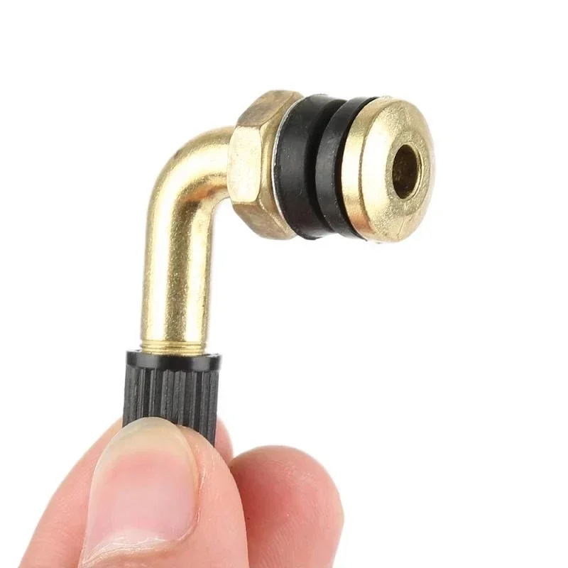 2pcs 90 Degree Angle Air Tyre Valves For Truck Motorcycle Bike Car Valve Extension Stem CNC aluminum Accessories Adapter