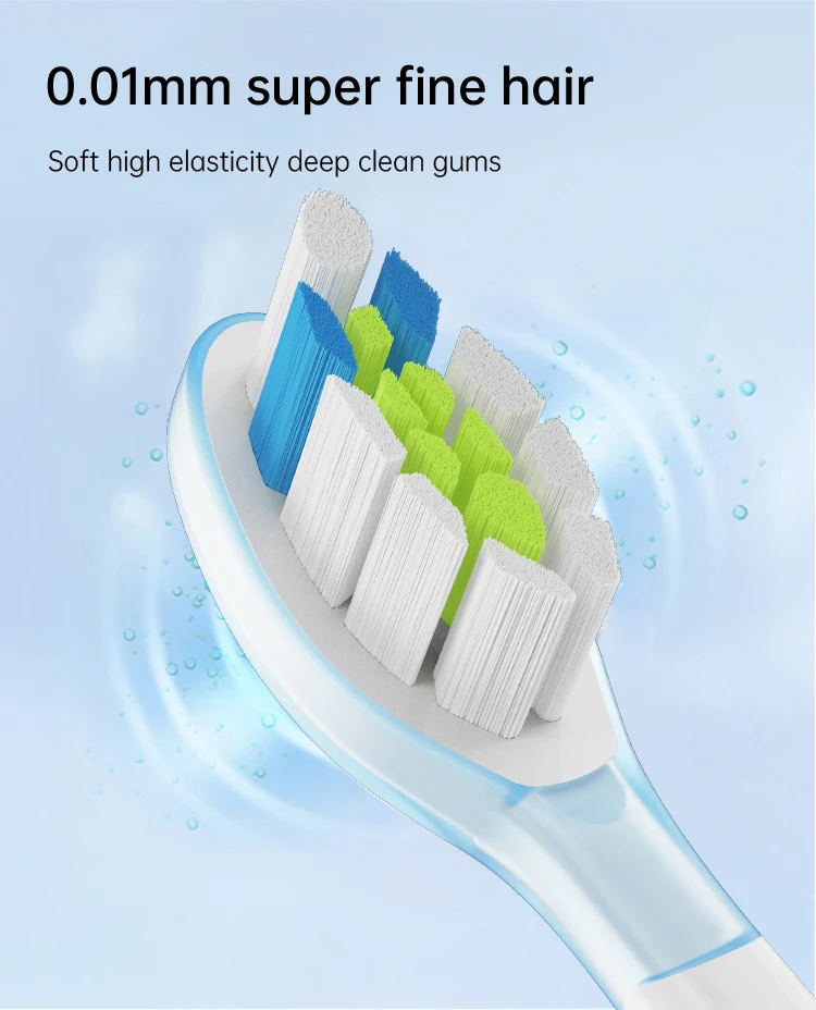 Replacement Brush Heads 8Pcs for Philips HX6064 HX6930 HX6730 Sonic Electric Toothbrush 4100 6500 6100 5300 C3