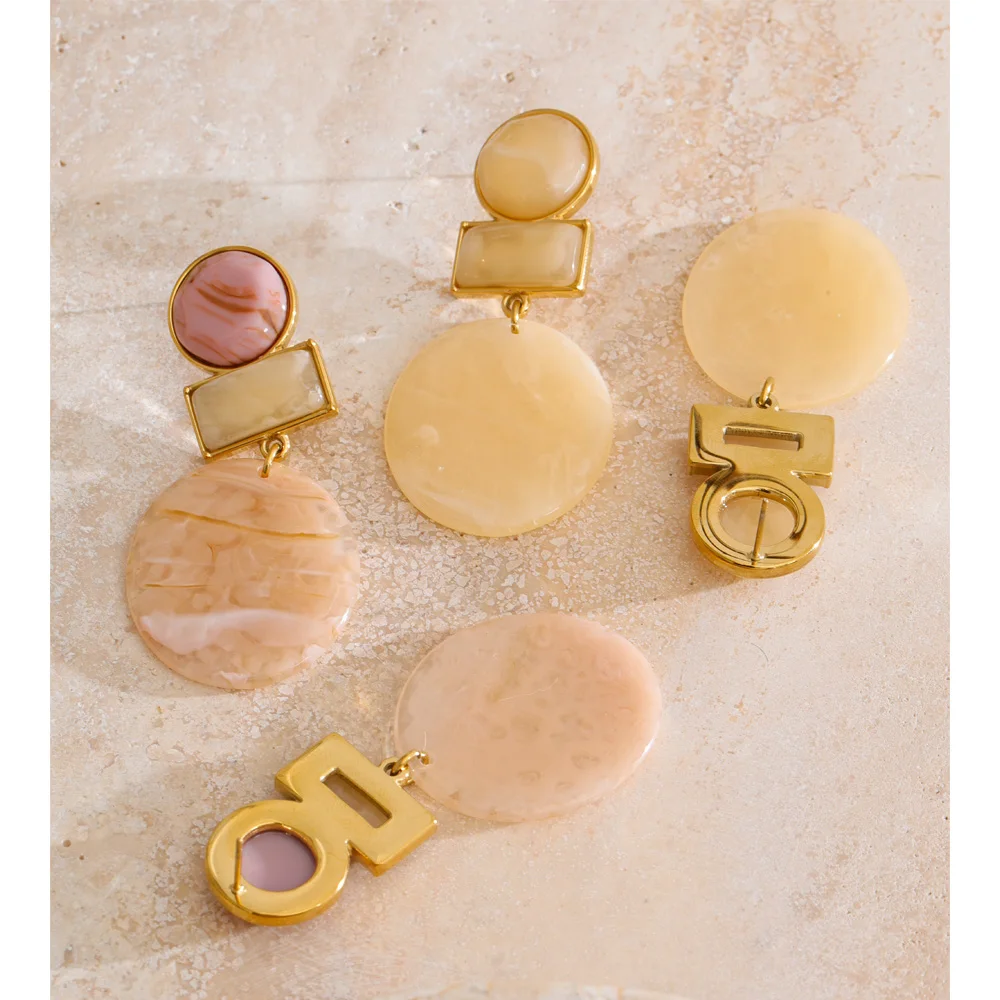 Yhpup Resin Dangle Earrings