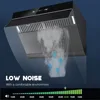 Wall Mount Kitchen Hood 900 CFM with Heating Auto-cleaning Function, Gesture  Control,Tempered Glass Surface Vent Hood 3 Speed 5
