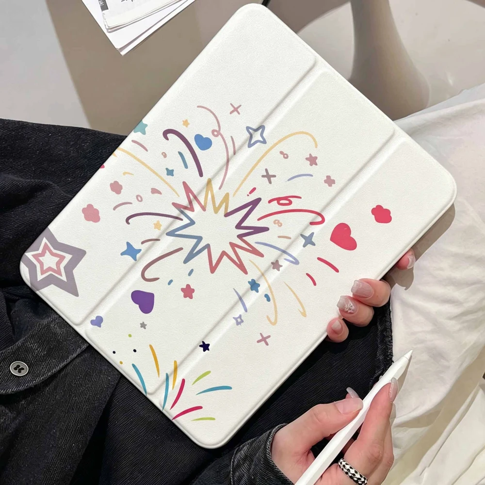 Cute Firework Stars Tablet Case with Pen Slot