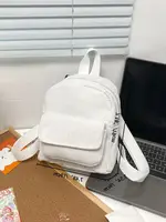 Cute Japanese Harajuku Sle Small Corduroy Canvas Bapa Women's  Bag Artistic Versatile Flat Tablet Small Bapa