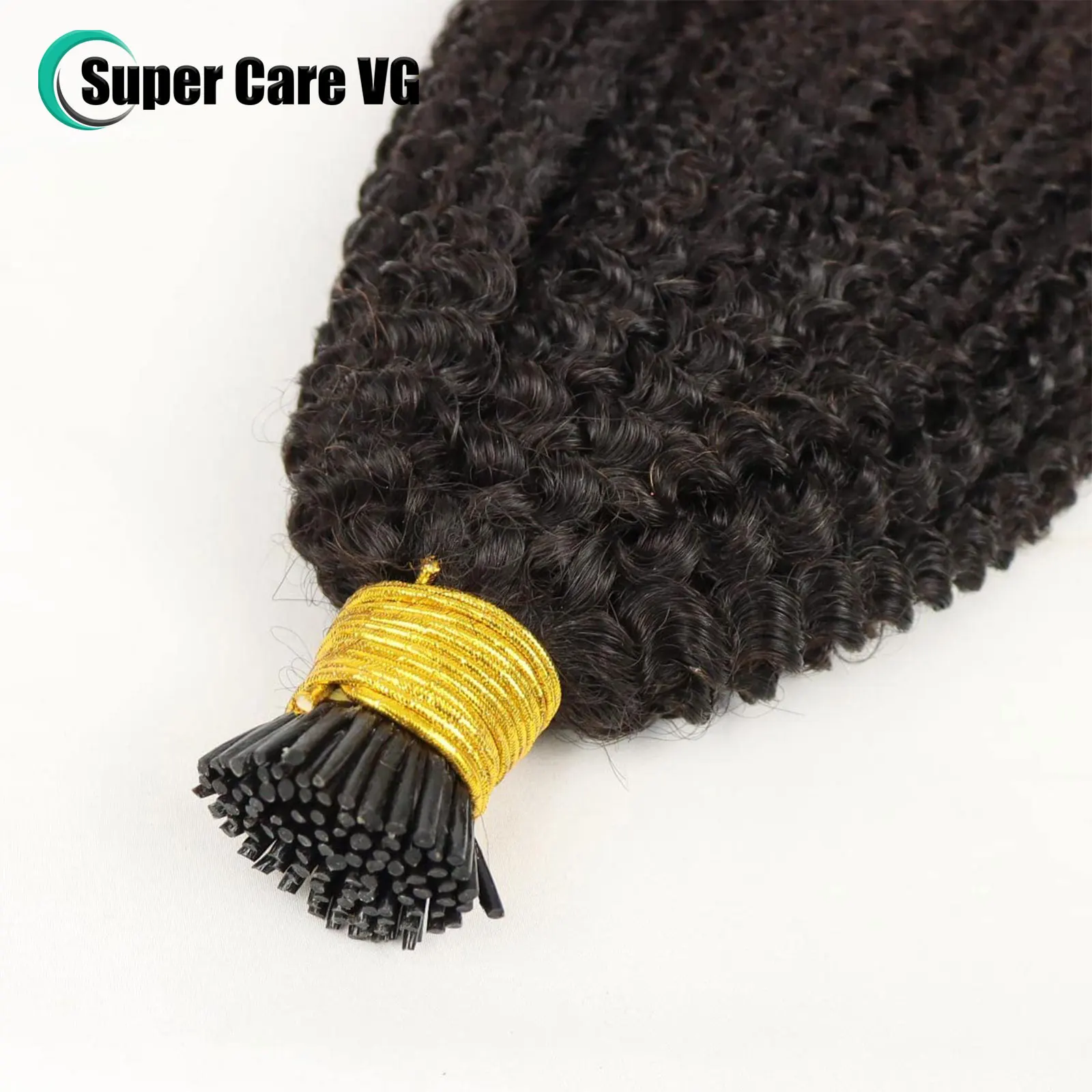 100g 4B 4C Afro Kinky Curly I Tip Human Hair Extensions Women Brazilian Remy Hair 1g strand Easy Stick Micro LiIk I Tip