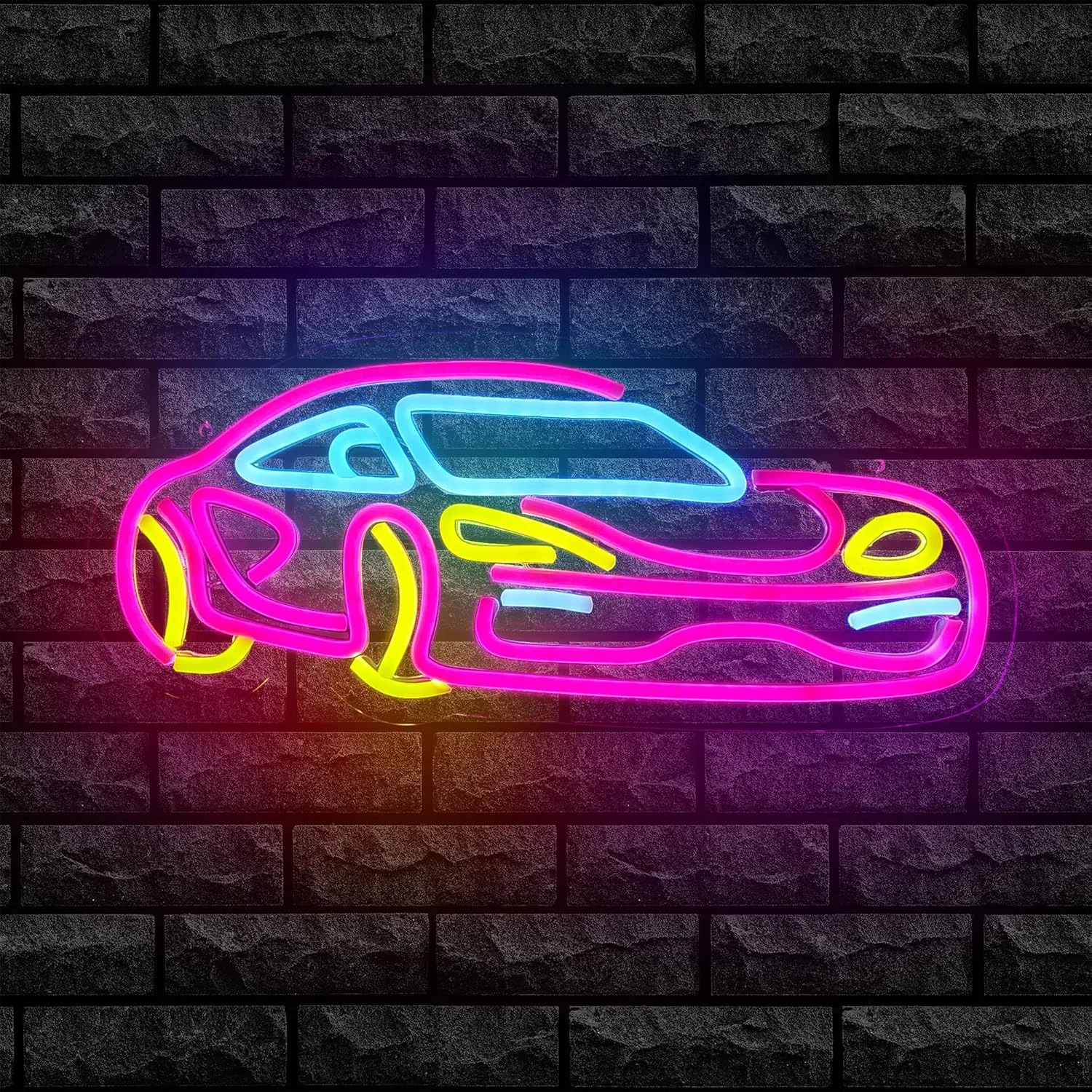 スポーツカー USB 電源 Led ネオンサイン調光可能なネオンライト壁の