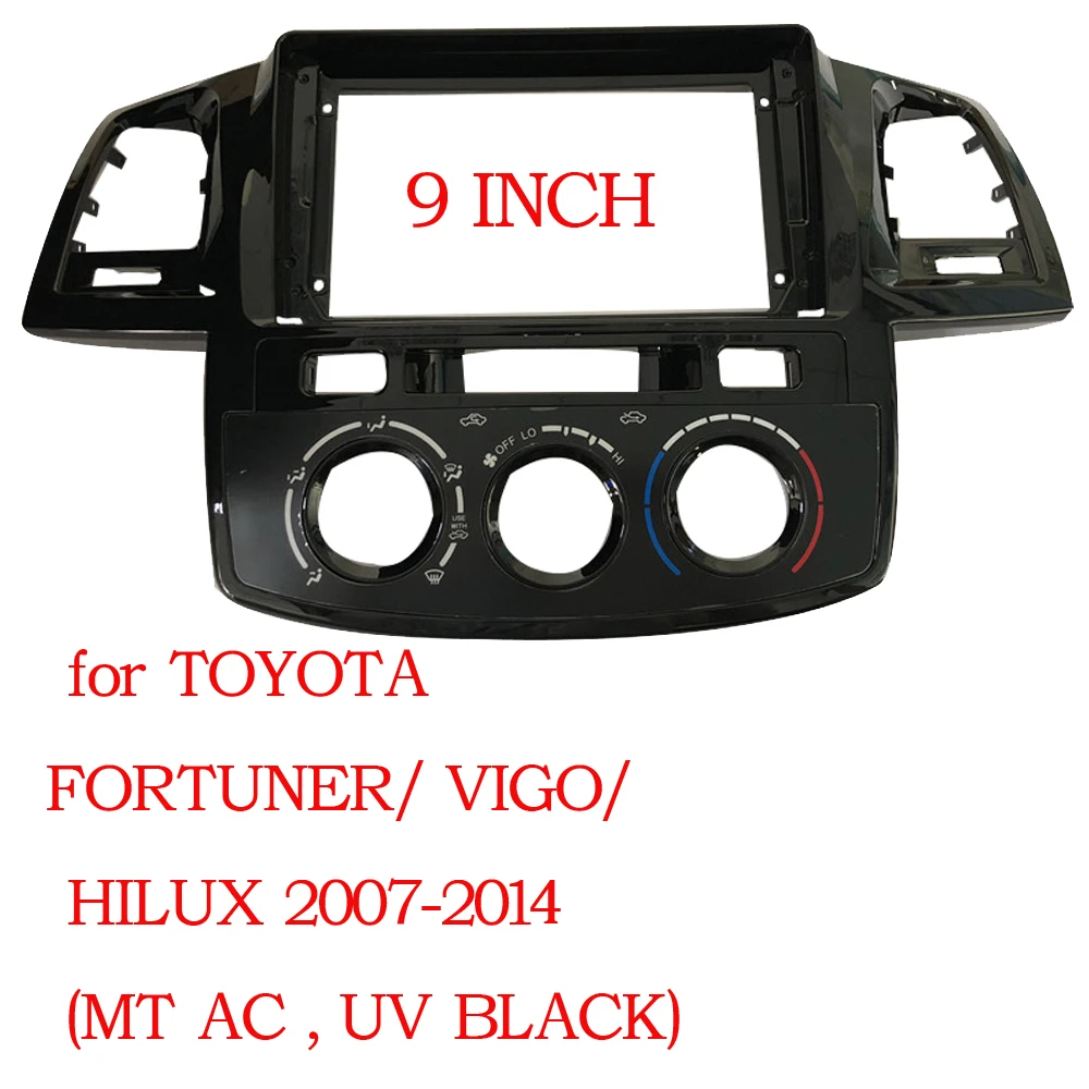 Toyota Fortuner Hilux 2005-2014  WQLSK 9 ġ ڵ ٸ Double Din Fascias г   ׷ ڵ DVD    ŰƮ
