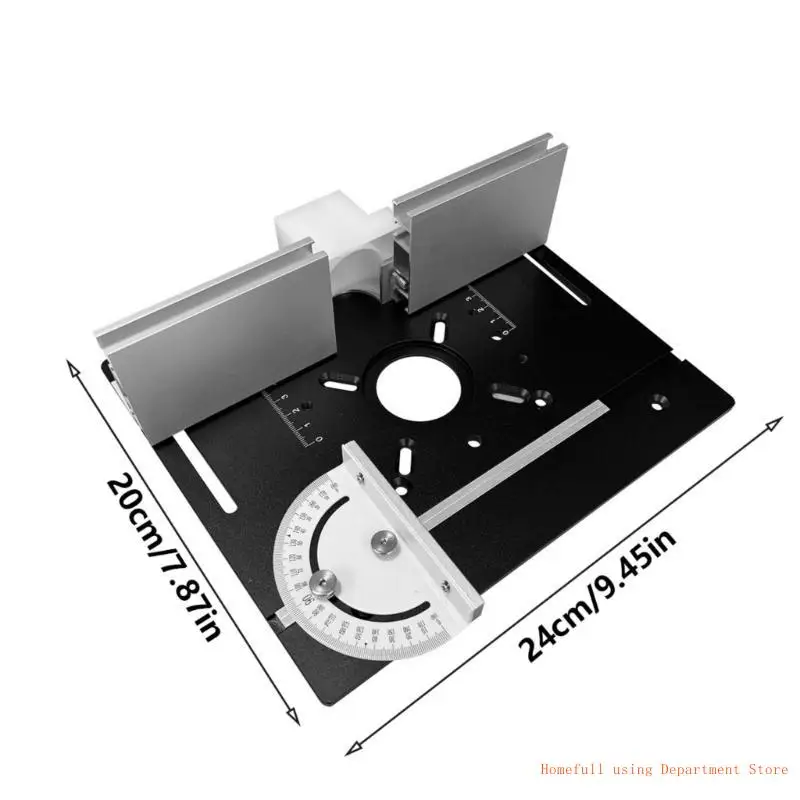 Quality Aluminum Router Table Insert Plate Engraving Table Insert for Woodworking Benches with Miter Gauge Guide