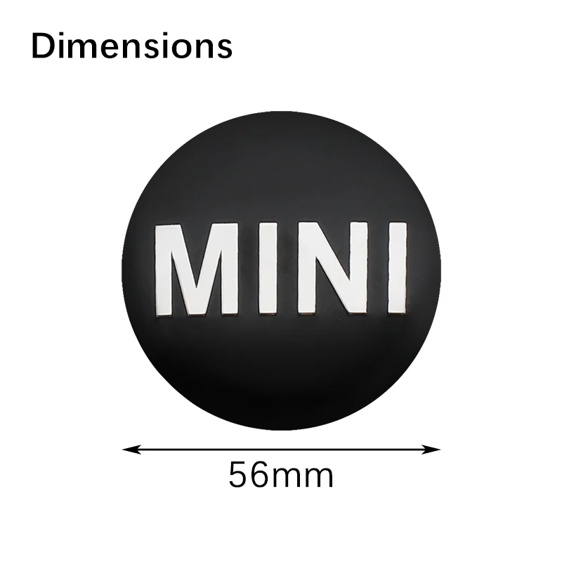 Car Wheel Hub Center Cap Badge Stickers For MINI Cooper One S JCW Clubman R55 R56 F55 F56 R57 R58 R59 R60 4PCS 56mm wheel hub caps