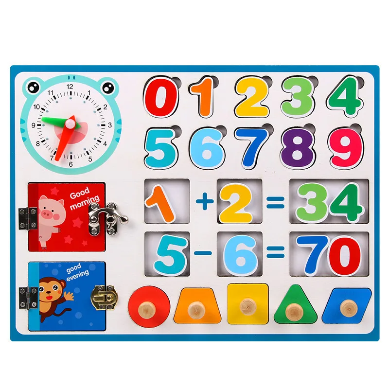 

Busy Board Clock Voard Toy Thinking Game for Children 6 Yrs Old Baby Boy Learn Count Color Sorting Bizybord Montersorri Busybord
