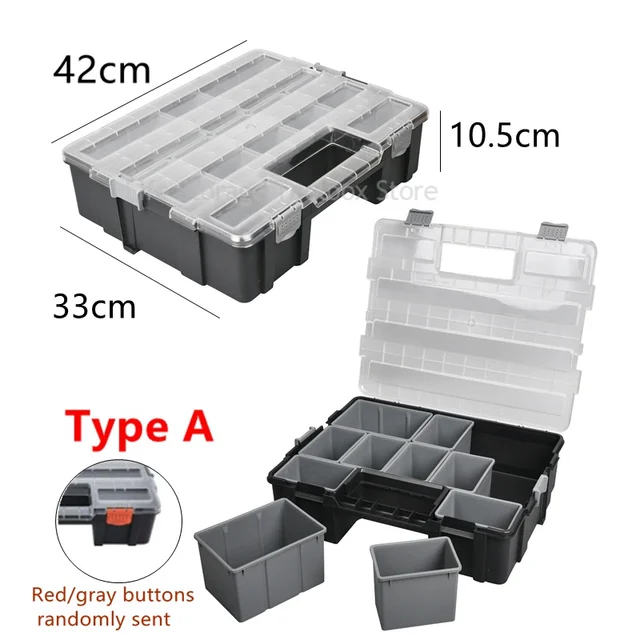 Caja organizadora de hardware, organizador de , organizador de tornillos  para herramientas de joyería, tuercas 4 capas Zulema Organizador de  hardware