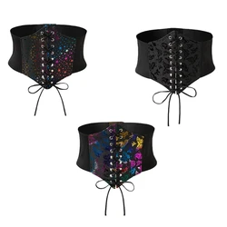 Waist Shaping Corset Vintage Girdle Lace Up Tied Corset Female Party Costume