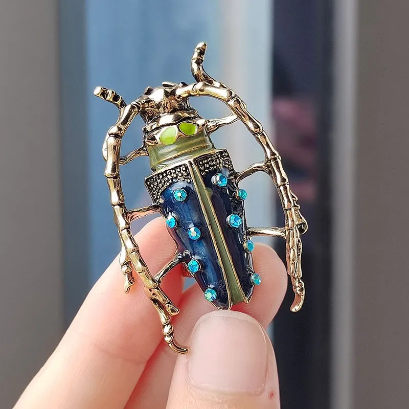 Animal & Insect Brooch Pins - Vintage Style, Colorful Beetle Jewelry For Women - View #9