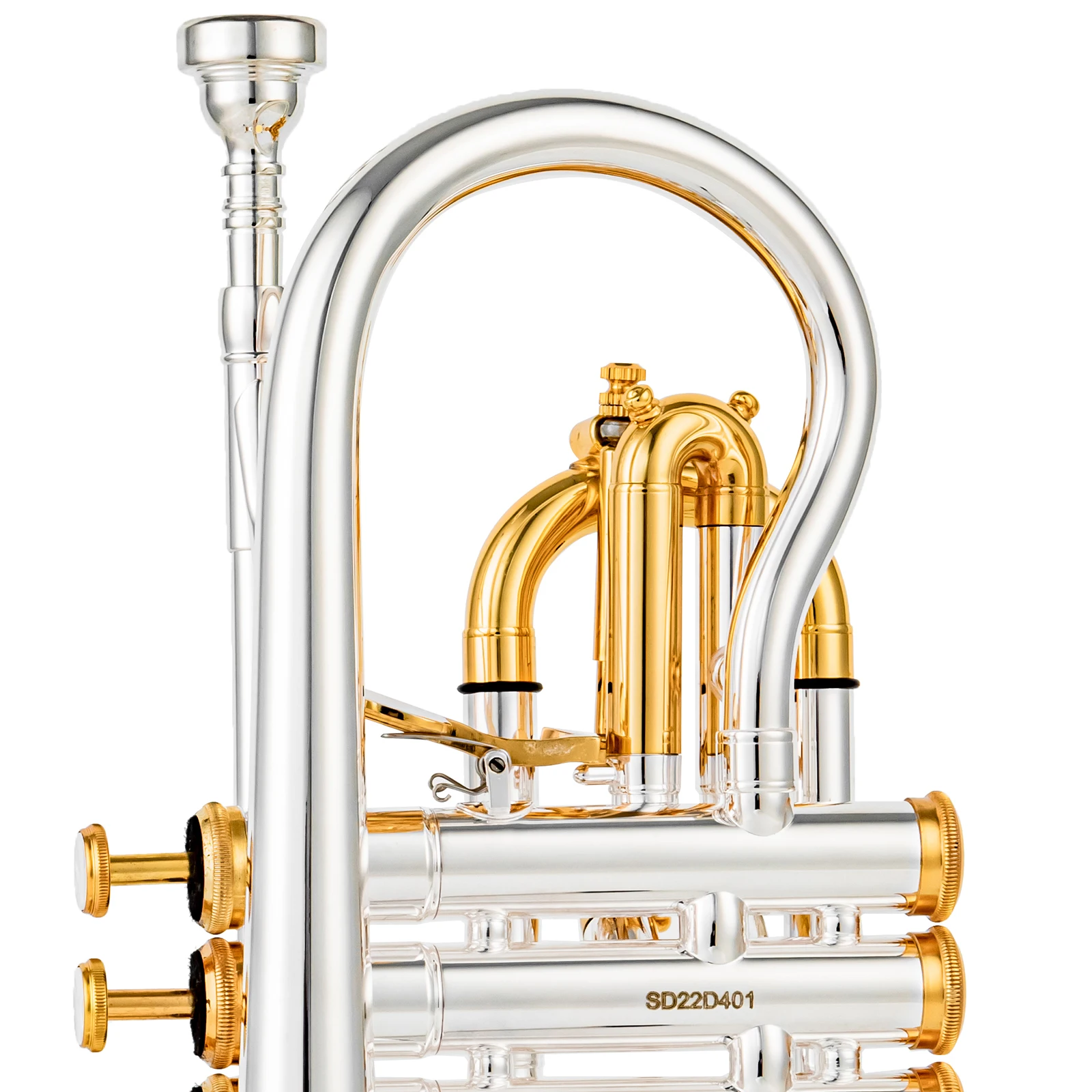 AUROSUS ACR-8358S Silver Plated Double Trigger Cornet Horn B-Flat Monel Valve W/Case