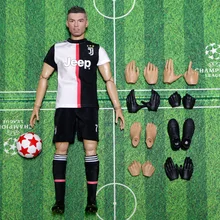 

football Star Ronaldo Messi Dybala Nerma Mbappe Salah 1/6 PVC Action Figure Toys Dolls Gifts for Children 29cm