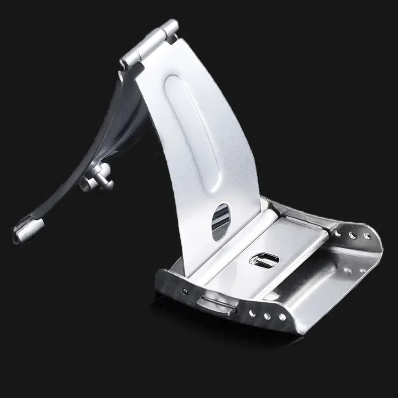 Stainless Steel Butterfly Buckle Watch Clasp - Double Press Folding Design