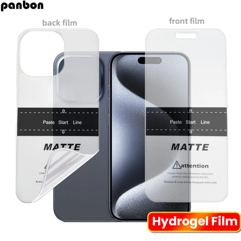 Front Back Hydrogel Film For Iphone 15 pro max Screen Protector