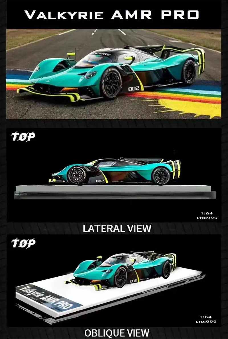 

**Pre-Order** Top Models 1:64 Valkyrie AMR PRO Green limited999 Diecast Model Car