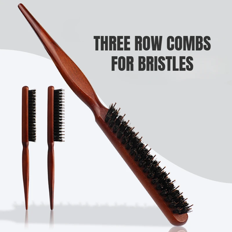 Professional Salon Teasing Back Hair Brushes Boar Bristle Wood Slim Line Comb Hairbrush Extension Hairdressing Styling Tools DIY plywood cnc cutter professional woodworker designers wood carving