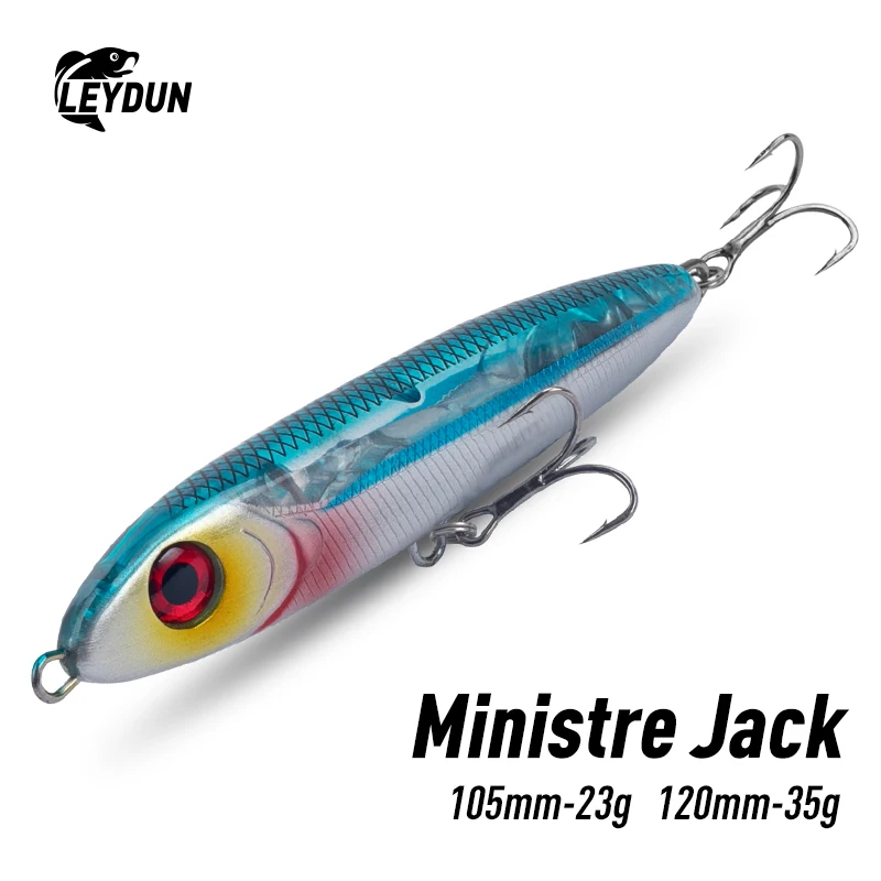 LEYDUN Ministre Jack Stickbait Sinking Pencil Fishing Lures 105mm 23g 120mm 35g Good Swimming Hard Baits Wobblers for Sea Bass noeby sinking pencil 110mm 46g shore jigging fishing lures artificial hard baits stickbait jig sea slow jigging fishing lures