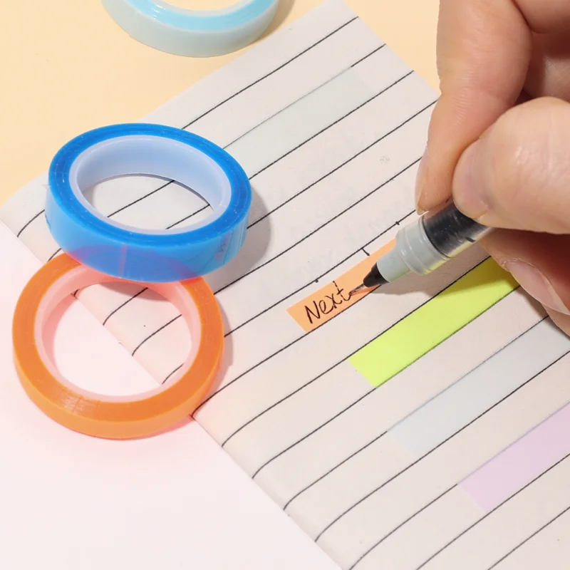 10/1Roll Marking Stickers Transparent Fluorescent Tape for School Office self adhesive stickers,stationery stickers,paper stickers,adhesive stickers,roll packaging stickers,stationery tapes,stationery supplies