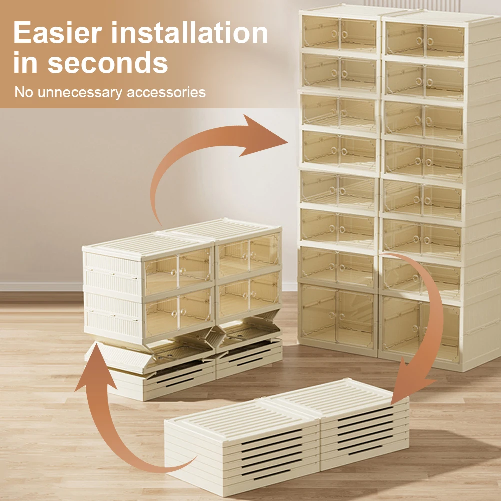 Foldable 8 Layer Shoe Storage Cabinet Organizer