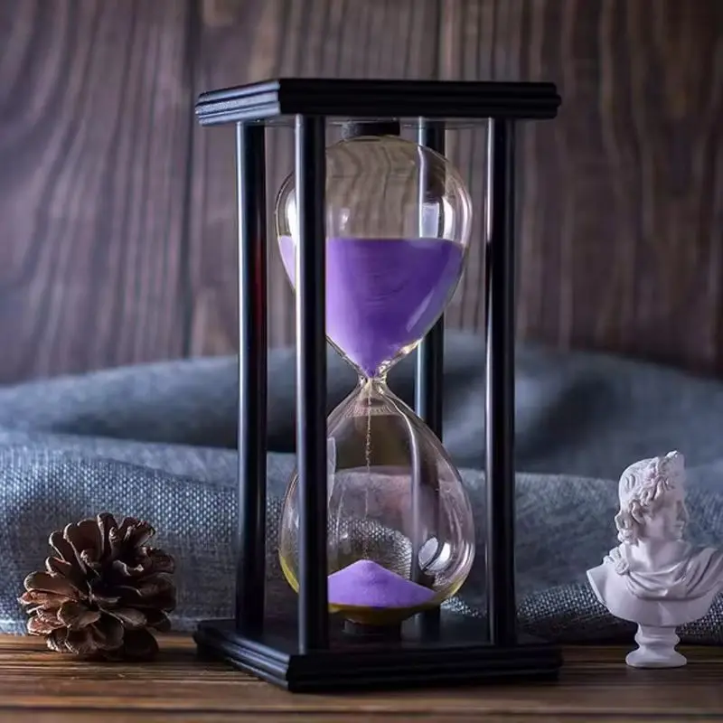 60 Minutes Wooden Hourglass Sand Clock Sandglass Creative Birthday Gifts Kitchen Timer Modern Home Decoration Office Accessories