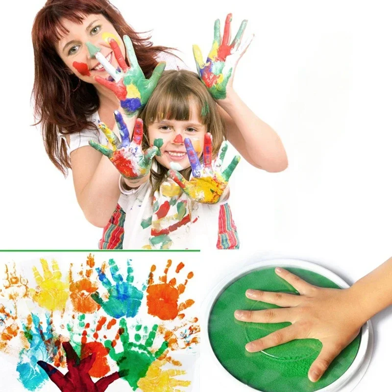 Baby Palm Colorful Ink Wash Footprint Graffiti Colored DIY Newborn Full Moon Growth Souvenir Children's Day Birthday Gift