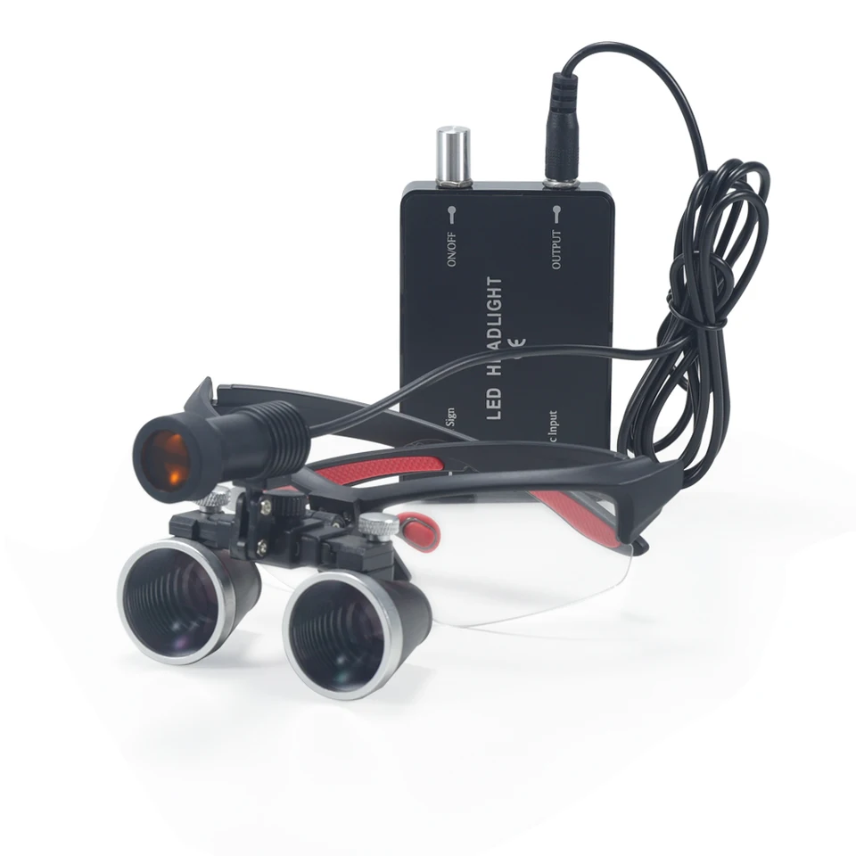 デンタル ルーペ 2.5倍 ブラック ライト付 歯科 拡大鏡 角度調整 DIY デンタル ルーペ 2.5倍 ブラック ライト付 歯科 拡大鏡 角度調整