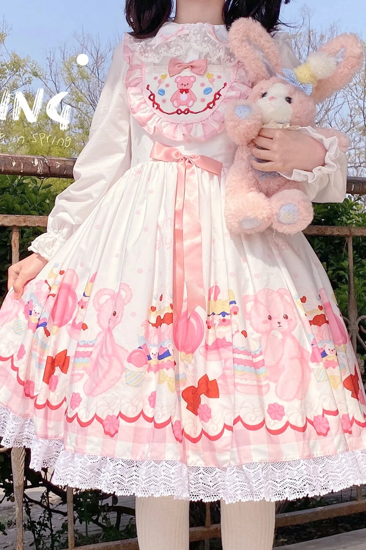 Victorian Vintage Lolita Dress for Women Strap Jsk Bowknot Princess Party Cute Print Girls, Japanese Sweet Kawaii Dresses