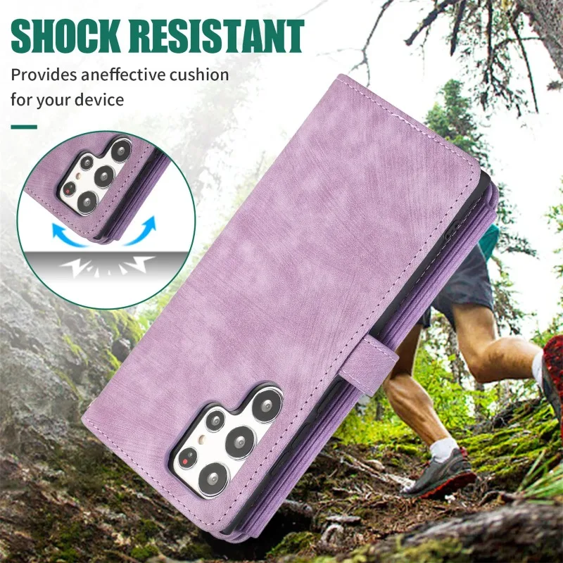 Leather Crossbody Phone Case with Wallet Card Holder