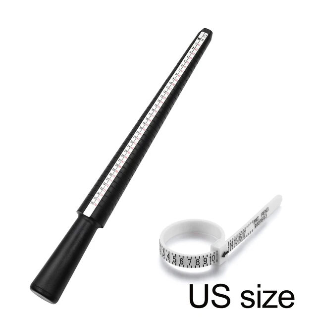 1pcs Professional Jewelry Tools Ring Mandrel Stick Finger Gauge Ring Sizer Measuring UK/US Size For DIY Jewelry Size Tool Sets stick-US