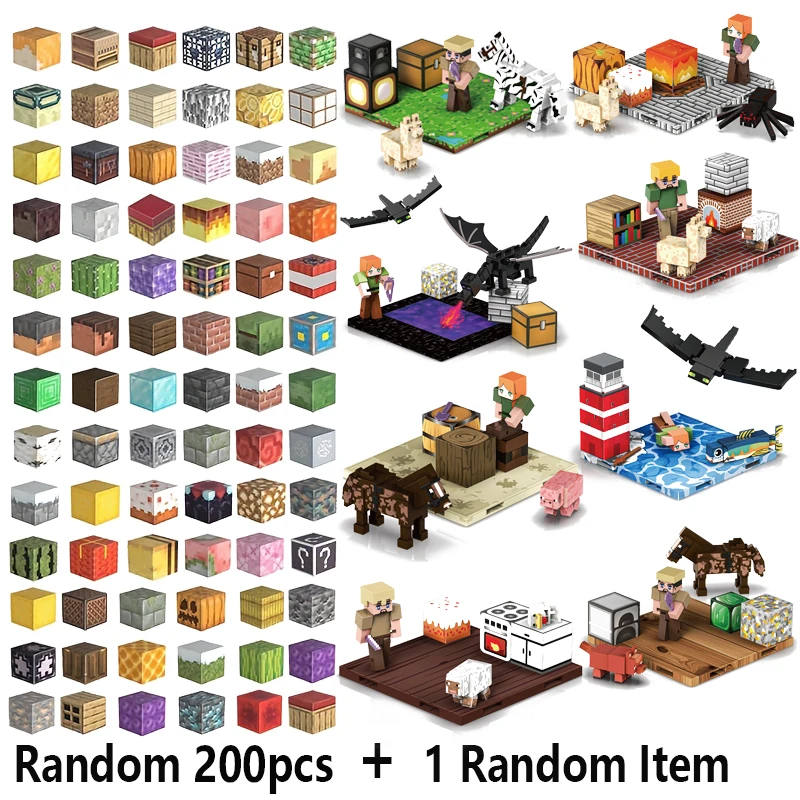 225PCS My World Magnetic Building Blocks ของเล่น STEM การเรียนรู้การศึกษาชุดก่อสร้างสําหรับเด็กบล็อกแม่เหล็กสําหรับ Boy และ Girl 1