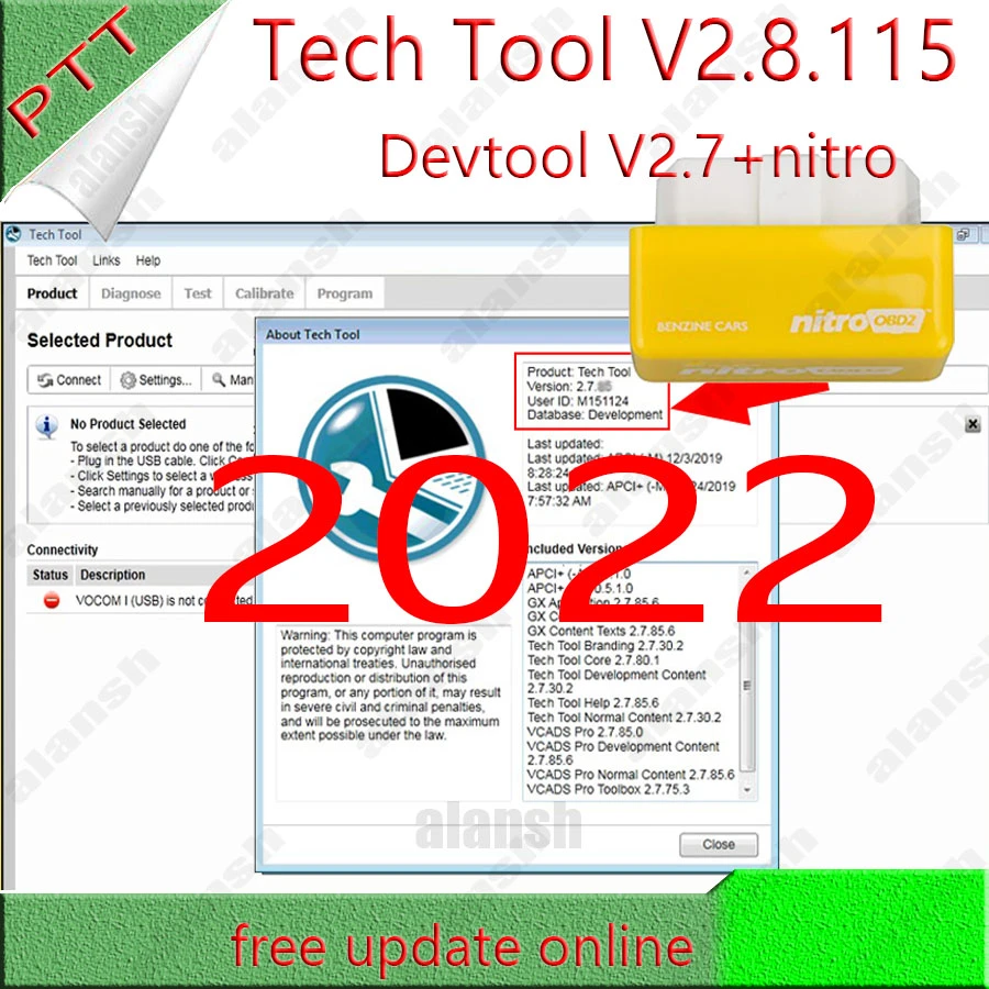 temp gauge car 2022 Premium Tech Tool PTT 2.8 V2.8.115 V2.7.116  V2.7.40 V2.7.25 VCADS Development + Devtool Plus 2.7 + APCI for VOV car battery analyzer