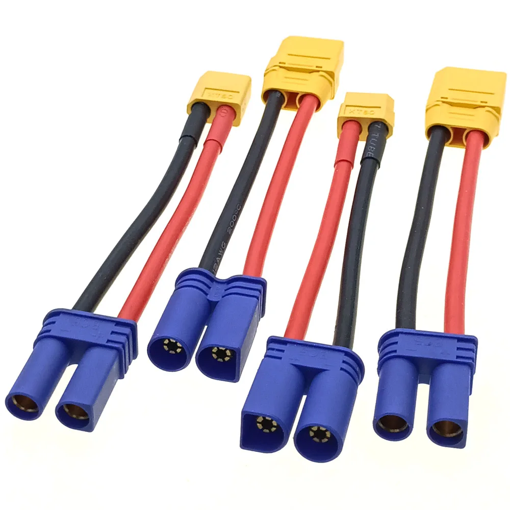 RC카 EC5 커넥터 모델 자동차 충전기 어댑터 케이블 배터리 변환 헤드 EC5 암수 XT60 XT90 암수 헤드