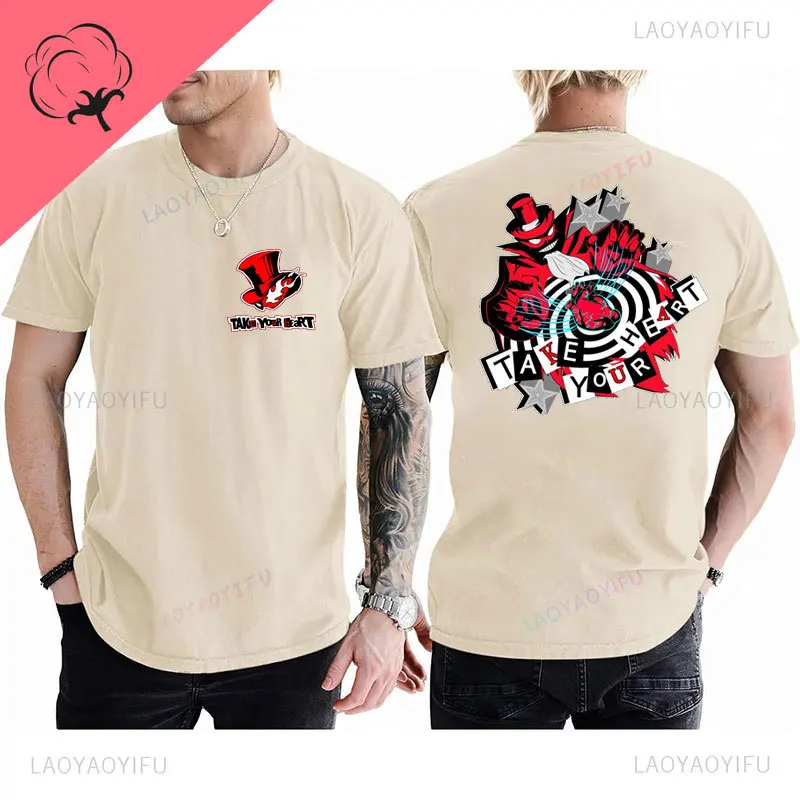 ジョーカーペルソナ 5 Tシャツテイクユアハートゲーミングコットン