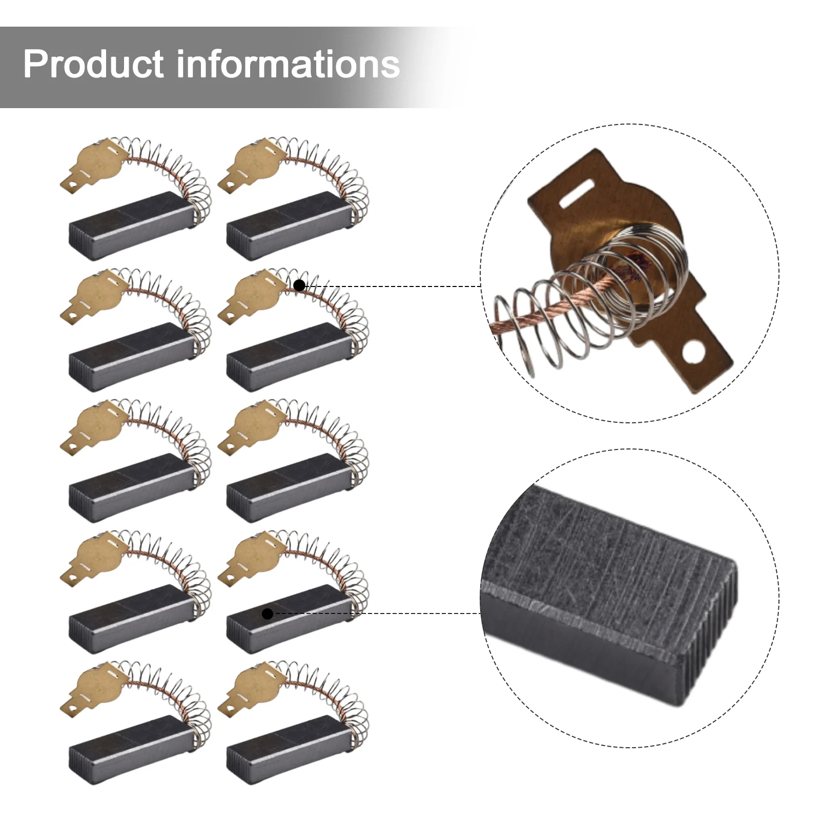 Description Picture 4 of itemMotor Carbon Brushes For Power Tool Grind Accessories Repairing Spare 32*11*6mm Cleaning Robot Accessories Rotating Mop