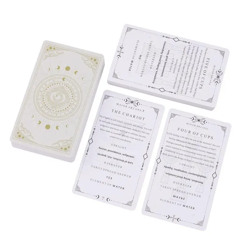 78 Cards Learning Deck Tarot Divination Edition Borad Playing Games Deck Game Meaning Prediction Card Toy Full English Version 5