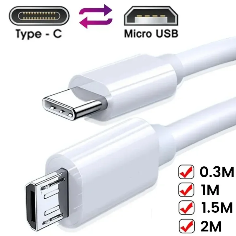 C타입-마이크로 USB 케이블 어댑터, 휴대폰 충전 데이터 전송 코드, 샤오미, 삼성, 화웨이, 맥누크 노트북 데이터 케이블 