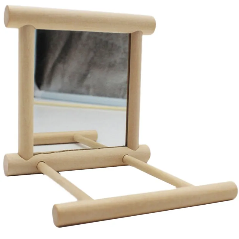 Title 8, Bird Mirror Wooden Interactive Play Toy With Pe...