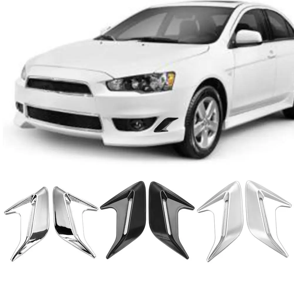 2Pcs Car Side Vent Air Flow Fender Stickers Auto Simulation Air Inlet Decorative