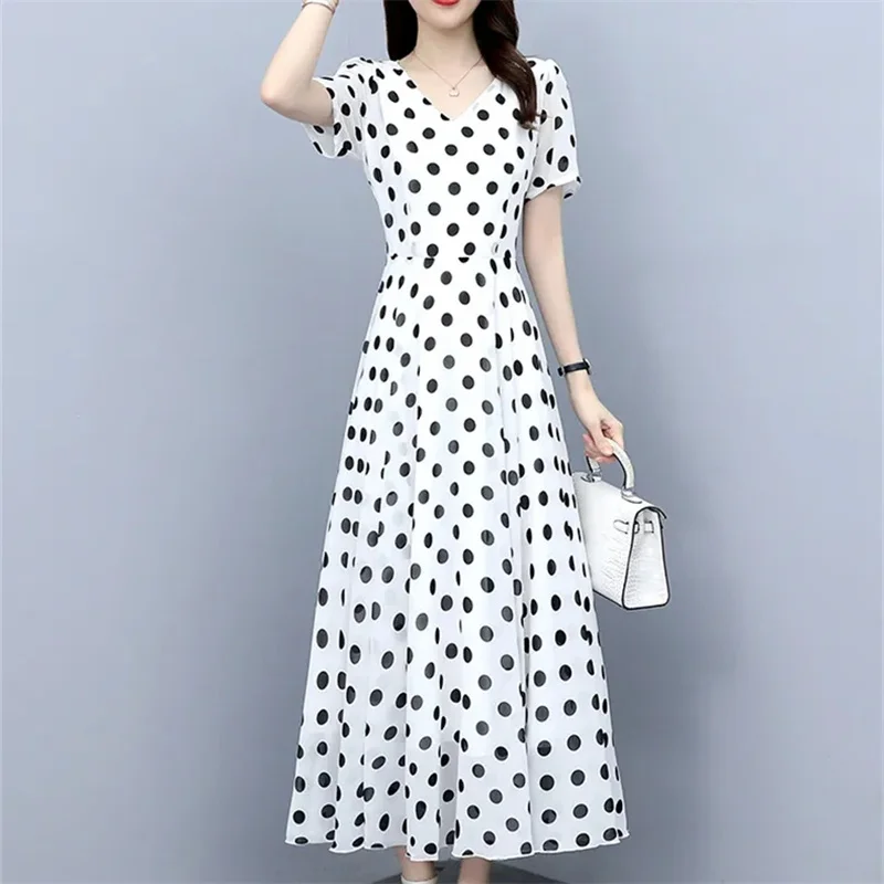 Léonie™ | Robe maxi élégante à pois