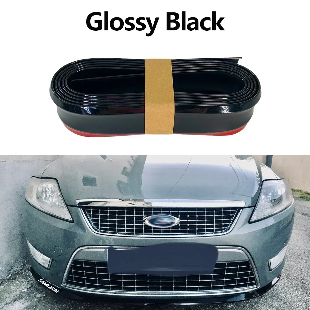 Neue Auto Frontschürze Lippe Carbon Faser Gummi Schutz Stoßstange Lip Streifen Spoiler Seite Rock Gummi Anti Scratch Protector – Detail 1