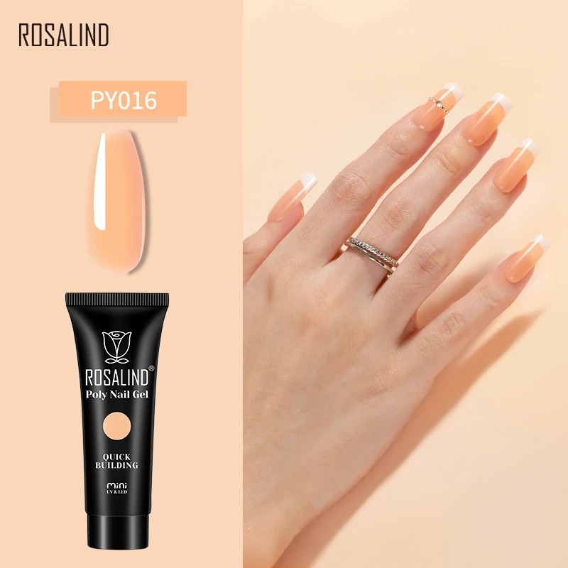 Rosalind Poly Quick Extension Gel Acrilico Liquido Nail Art Vernici Ibride 10Ml Extension Gel Base Top Lampada Uv/Led