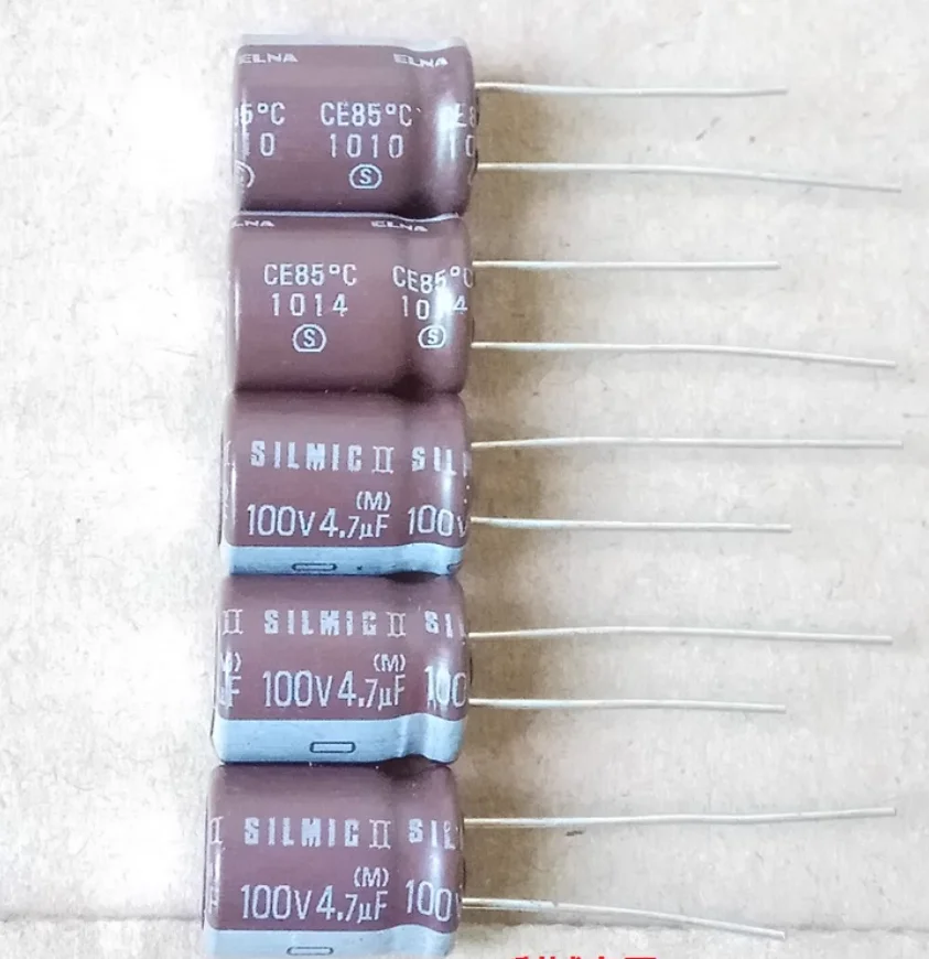 10PCS/30PCS ELNA SILMIC II 100V 4.7UF 10X12mm Copper Fever Audio Electrolytic Capacitor FREE SHIPPING 10pcs free shipping tip41c tip41 to 220 bipolar transistors bjt 6a 100v 65w npn