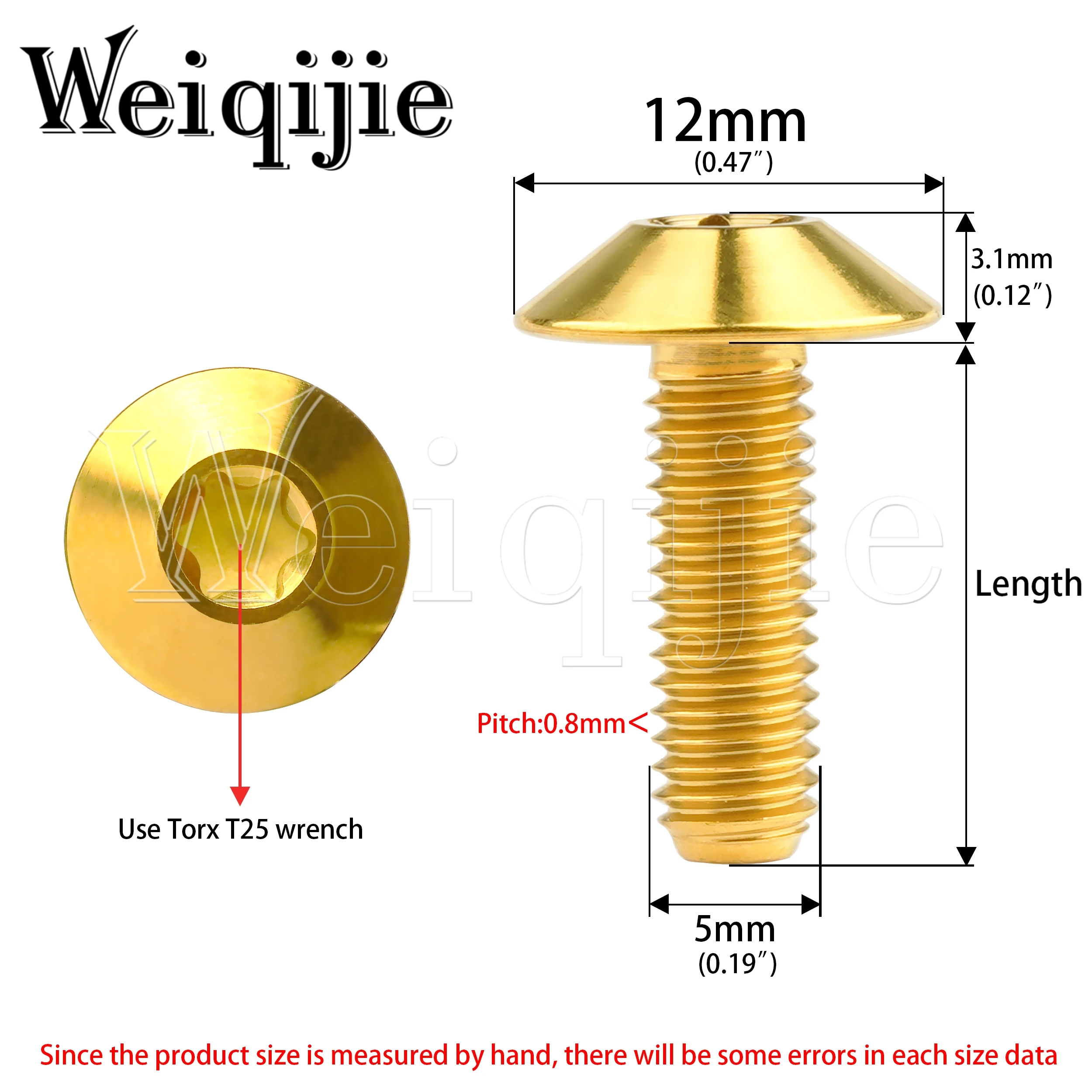 Titanium Bolts 6PCS for Bike Accessory Fasteners