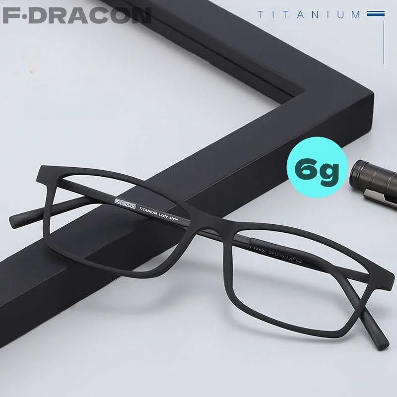 

Large Frame 59mm Pure Titanium Men's Eyeglass Frame Ultra Light Square Eyeglass Frame Comfortable Optical Prescription Glasses